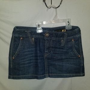 Express X2 Denim Mini Skirt